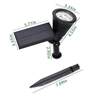 Techko 2-Piece Solar-Powered Pathway Spotlights Set