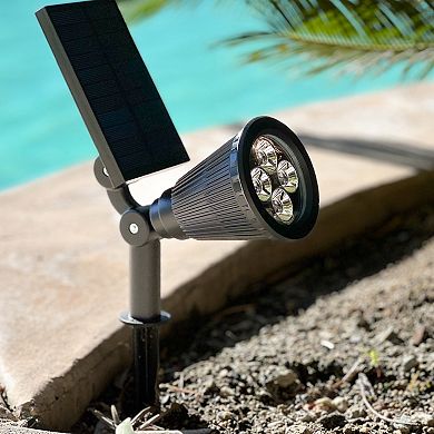 Techko 2-Piece Solar-Powered Pathway Spotlights Set