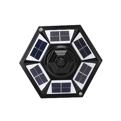 Techko Solar-Powered Vintage Pillar Light with Remote