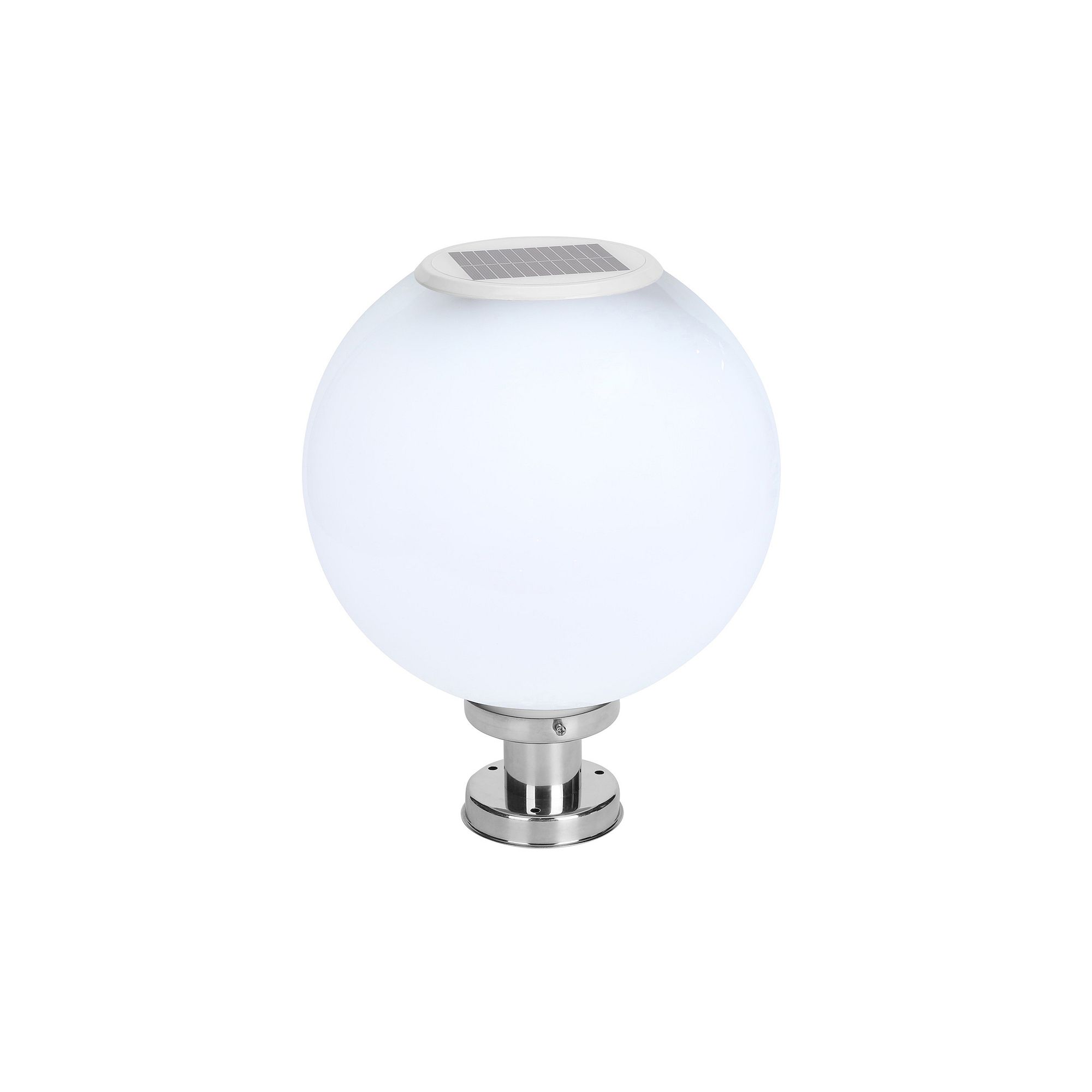 Techko Solar-Powered Sphere Pillar Light with Remote