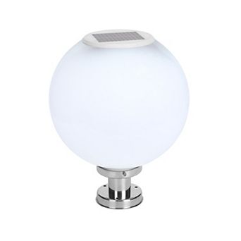 Techko Solar-Powered Sphere Pillar Light with Remote
