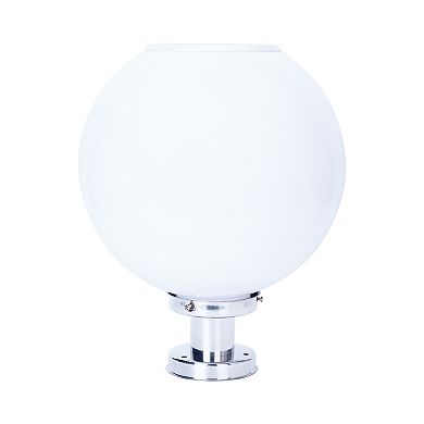 Techko Solar-Powered Sphere Pillar Light with Remote