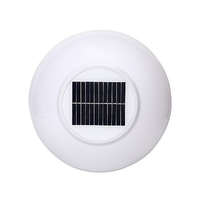 Techko Solar-Powered Sphere Pillar Light with Remote