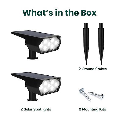 Techko Outdoor Solar LED Spotlight