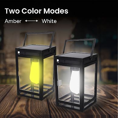 Techko Solar Portable Lantern with Light Bulb