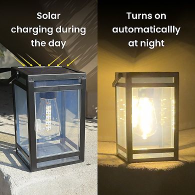 Techko Solar Portable Lantern with Light Bulb