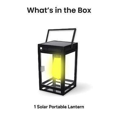Techko Solar Portable Lantern with Light Bulb