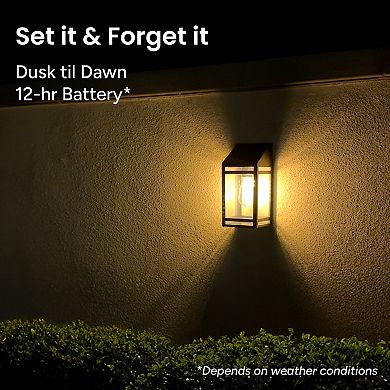 Techko Solar-Powered Wall Lantern