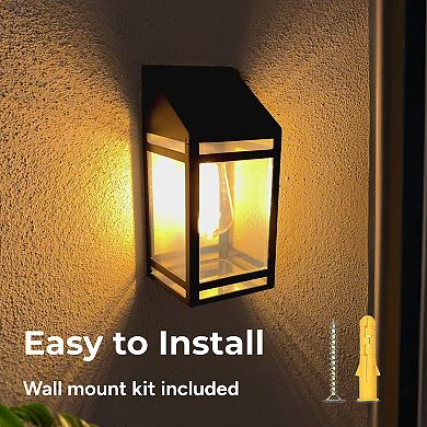 Techko Solar-Powered Wall Lantern