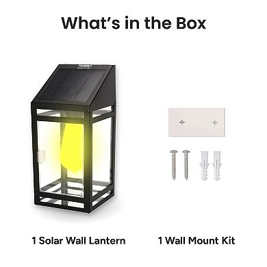 Techko Solar-Powered Wall Lantern