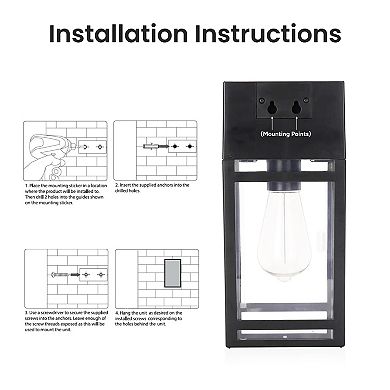 Techko Solar-Powered Wall Lantern