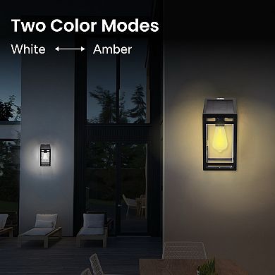 Techko Solar-Powered Wall Lantern