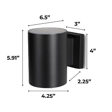 Techko Outdoor Solar-Powered Circular Wall Light Sconce