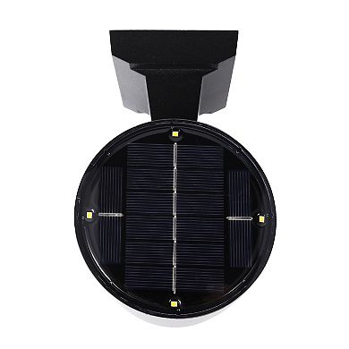Techko Outdoor Solar-Powered Circular Wall Light Sconce
