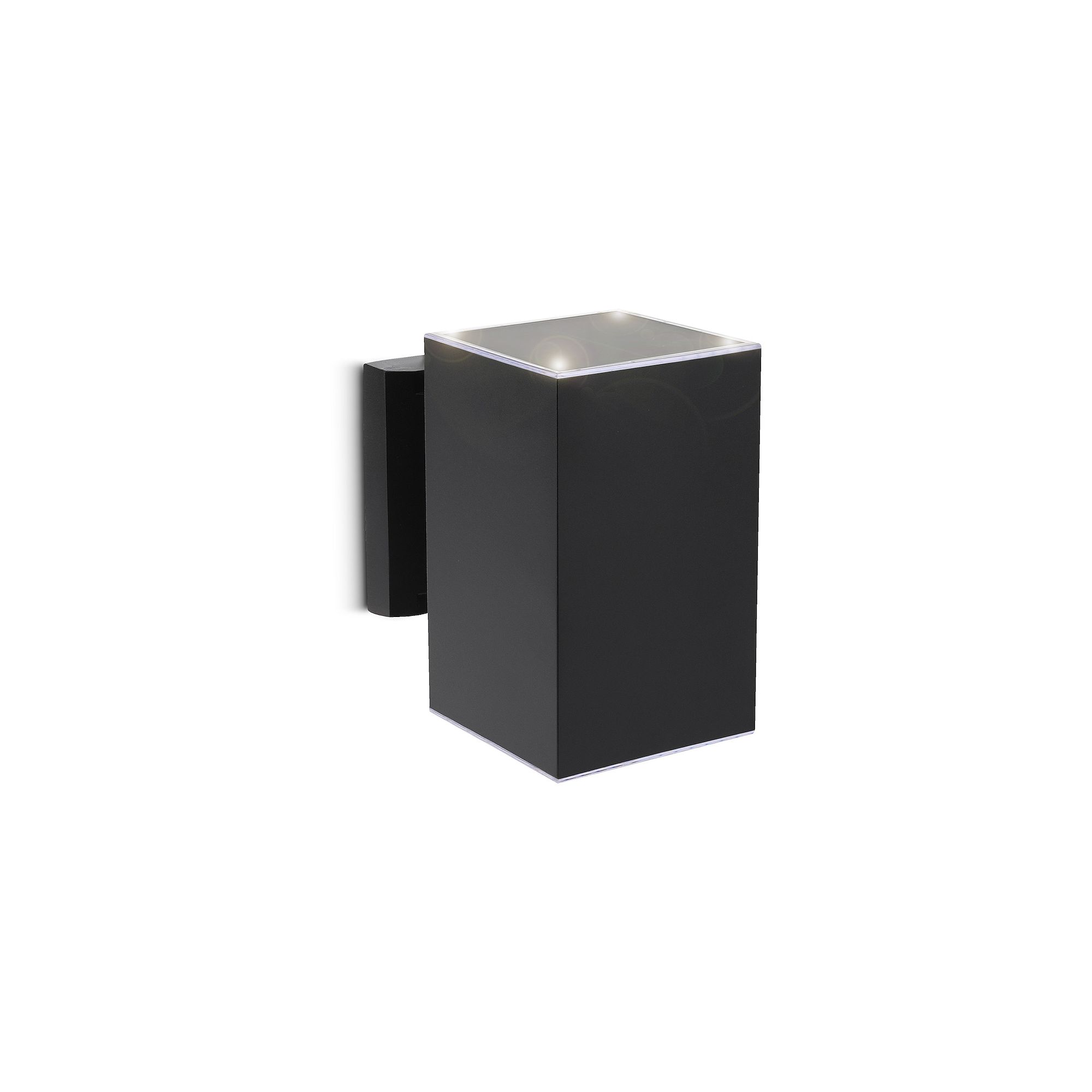 Techko Solar-Powered Outdoor Wall Light Sconce, Black
