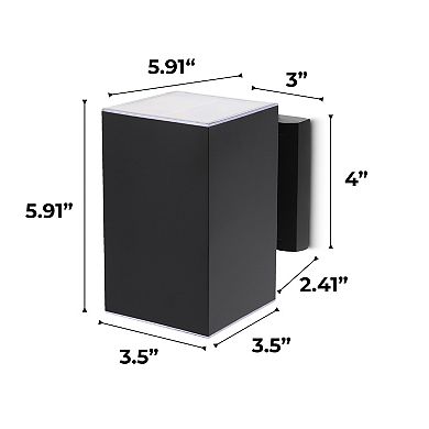 Techko Solar-Powered Outdoor Wall Light Sconce