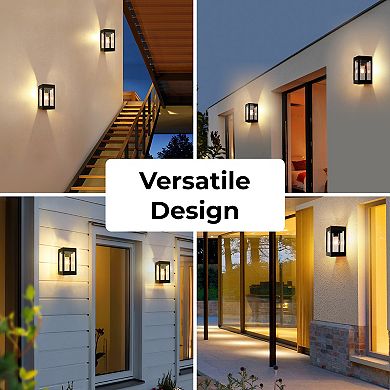 Techko Outdoor Solar-Powered Wall Light Sconce