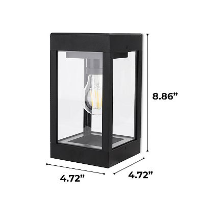 Techko Outdoor Solar-Powered Wall Light Sconce