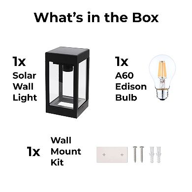 Techko Outdoor Solar-Powered Wall Light Sconce