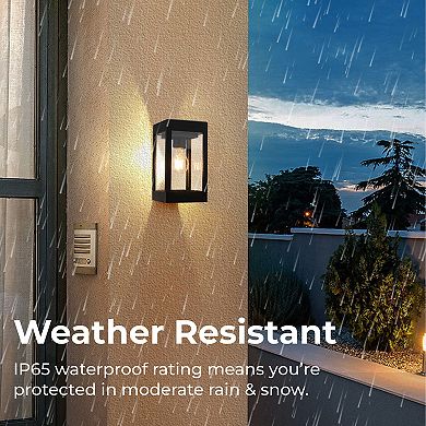 Techko Outdoor Solar-Powered Wall Light Sconce
