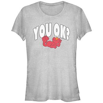 Juniors' Sesame Street Elmo You Ok? Graphic Tee