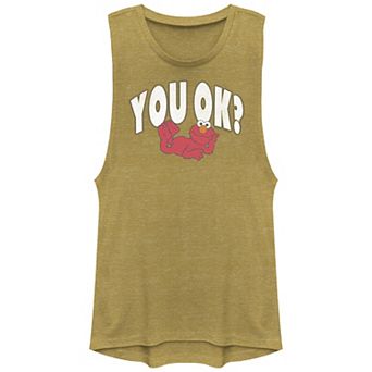 Juniors' Sesame Street Elmo You Ok? Festival Muscle Tank
