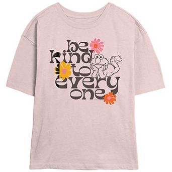 Juniors' Sesame Street Elmo Be Kind To Everyone Skimmer Graphic Tee