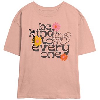Juniors' Sesame Street Elmo Be Kind To Everyone Skimmer Graphic Tee