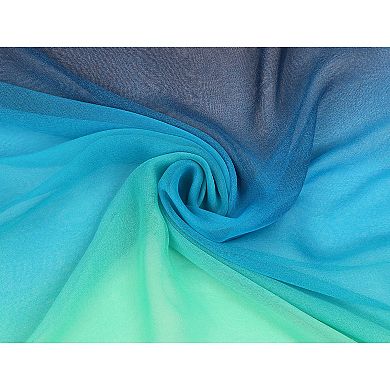 Long Chiffon Lightweight Scarf Gradient Color Scarves Spring Summer For Women