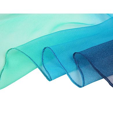 Long Chiffon Lightweight Scarf Gradient Color Scarves Spring Summer For Women