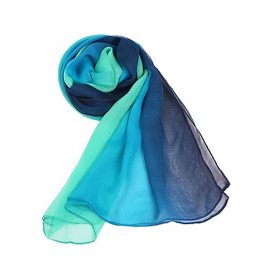 Long Chiffon Lightweight Scarf Gradient Color Scarves Spring Summer For Women