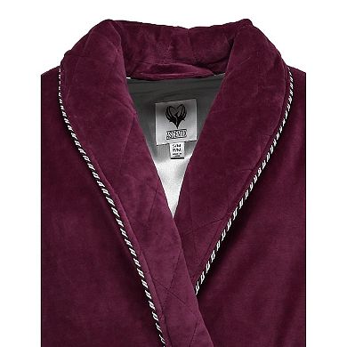 Men's Velour Smoking Jacket With Satin Lining