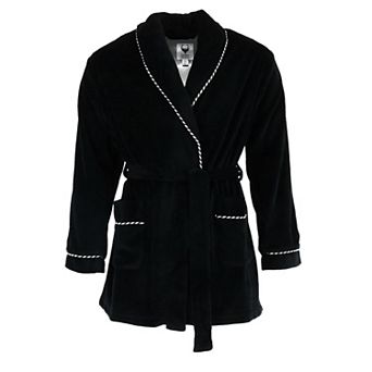 Men's Velour Smoking Jacket With Satin Lining