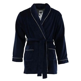 Men's Velour Smoking Jacket With Satin Lining