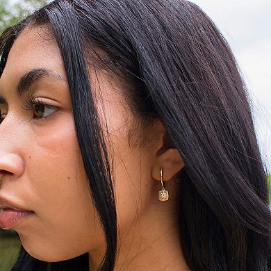 Boston Bay Diamonds 14k Gold Over Sterling Silver Diamond Accent Square Drop Earrings