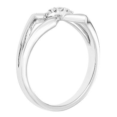 Boston Bay Diamonds Sterling Silver Diamond Accent Split Shank Ring