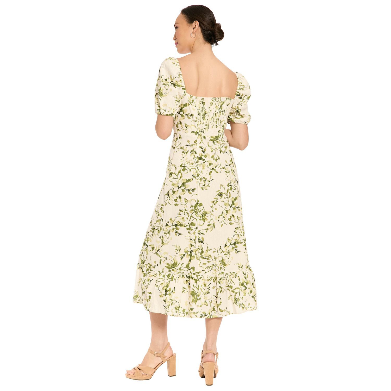 green emerald velvet dress London Times Women's Smocked Empire Waist Fit and Flare Dress at Amazon  Women's Clothing store