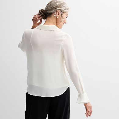 Jaclyn Stand Frilled Blouse