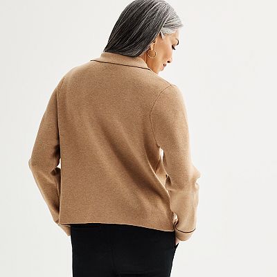 Cardigan Classique Gris Jaclyn Smith - Taille L, Mélange Coton, Occasion Excellent état