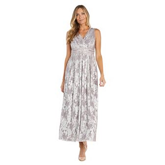 Women's R&M Richards Maxi Dress With Rhinestone Trimmed Waist