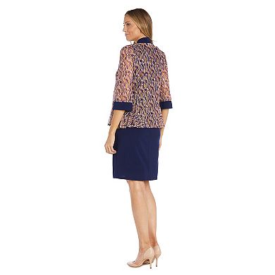 Women's R&M Richards Jacket, Dress, And Detachable Necklace