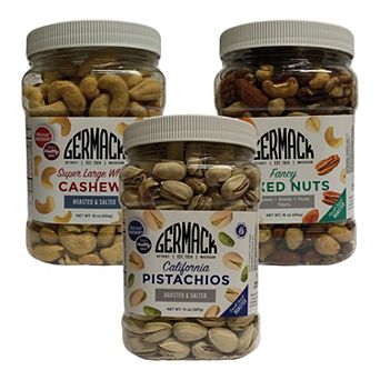 Germack Pistachio, Cashew & Mixed Nuts 3-Jar Pack