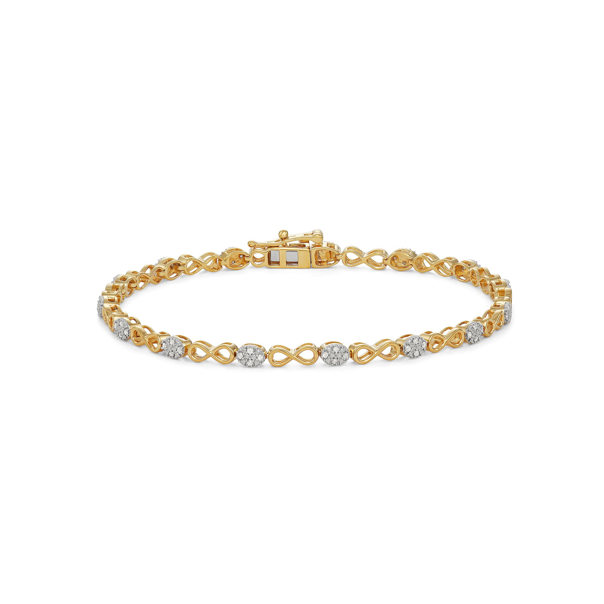 HDI 1/5 Carat T.W. Diamond Bracelet, Womens, Size: 7, Gold Tone