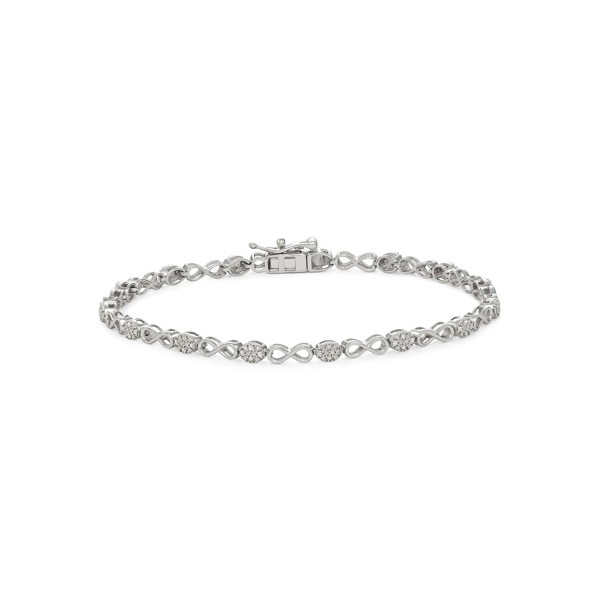 HDI 1/5 Carat T.W. Diamond Bracelet, Womens, Size: 7, Sterling