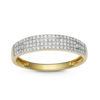 HDI Gold Over Silver 1/4 Carat T.W. Diamond Band