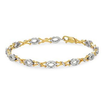 HDI 1/2 Carat T.W. Diamond X O Bracelet