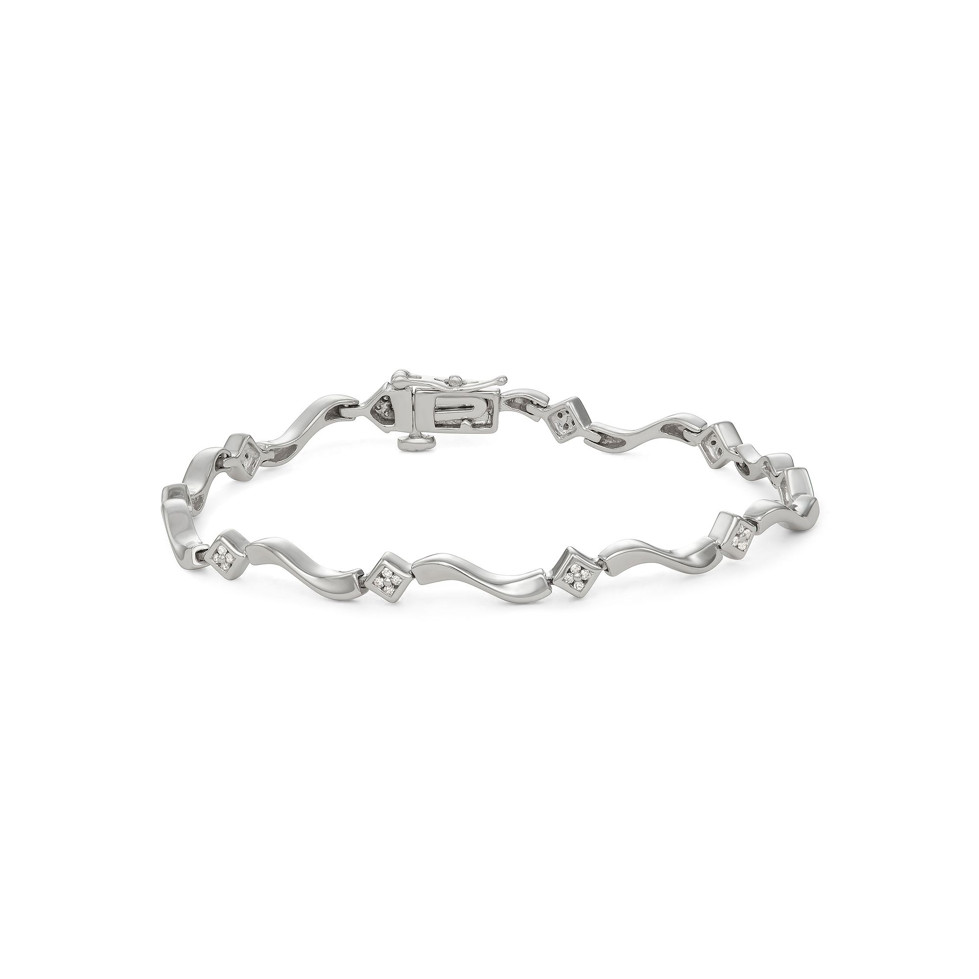 HDI 1/5 Carat T.W. Diamond Bracelet, Womens, Size: 7, Sterling
