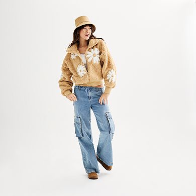 Juniors' SO® High Pile Full-Zip Jacket