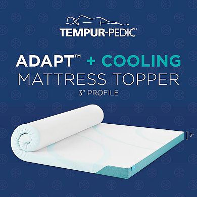 Tempur-Pedic TEMPUR-Adapt + Cooling 3-in. Memory Foam Mattress Topper