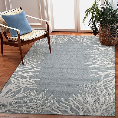 Liora Manne Carmel Reef Border Indoor Outdoor Area Rug